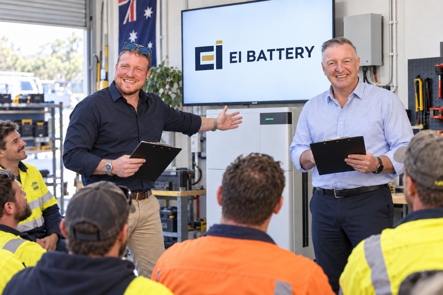 EI Battery Solutions presenting to trade customers